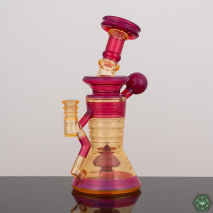 Alex Inwood Glass Mini Tube | Distinctive 10mm Glass Rig with Intricate Design for Unique Glass Collection

