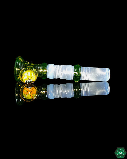 Alex Inwood Onie #11 | 3.75” Citrine UV Glass Chillum with Built-in Screen and Unique Millie Design

