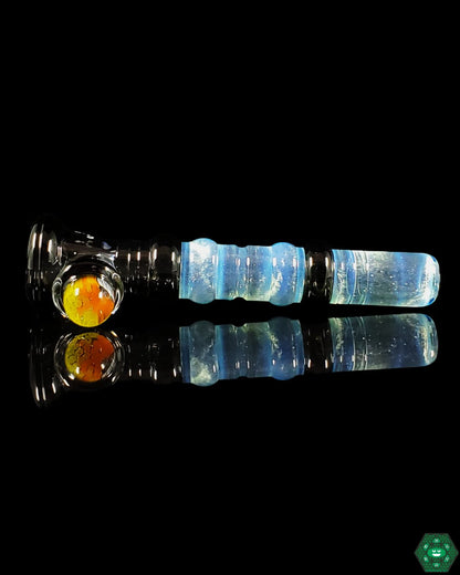 Alex Inwood Onie #3 | 4” Neutronium UV Glass Chillum with Millie Design and Built-in Screen for Smooth Smoking

