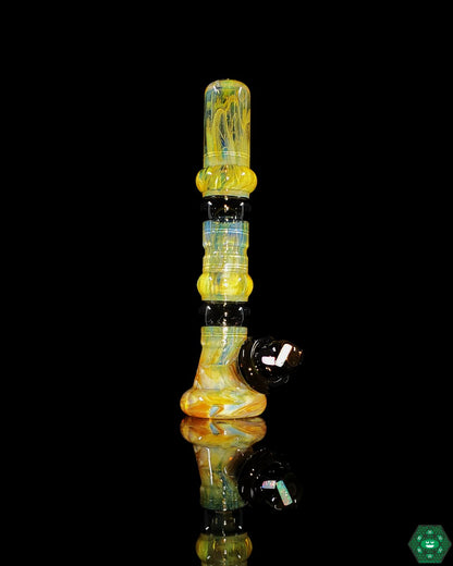 Alex Inwood Onie #9 | UV-Infused Glass Chillum with Intricate Millie Accent and Built-In Screen for Smooth Hits

