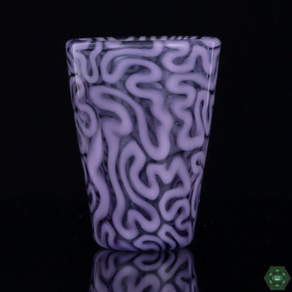 Algae Glass Purple Brain Tech Shot Glass | 1oz Handcrafted Glass with Intricate Colorwork for Collectors

