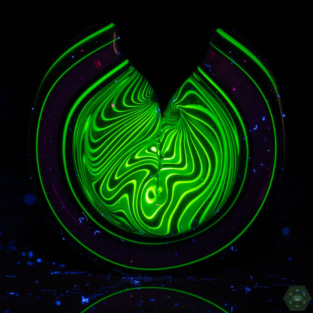 Handcrafted Glass Art Pendant: Each Wig-Wag Tech Fortune Cookie Pendant #3 is meticulously handcrafted, ensuring a unique and high-quality piece of wearable art, perfect for expressing your individual style.