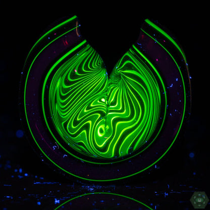 Handcrafted Glass Art Pendant: Each Wig-Wag Tech Fortune Cookie Pendant #3 is meticulously handcrafted, ensuring a unique and high-quality piece of wearable art, perfect for expressing your individual style.