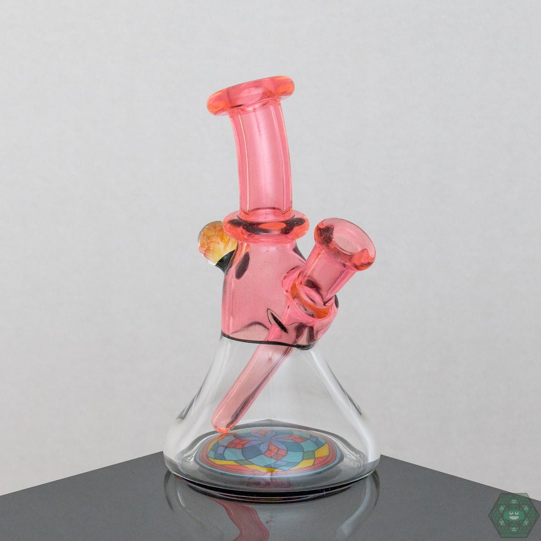  Artistic Brian Jacobson Mini Glass Tube, a handcrafted collector’s piece with a 10mm female joint.