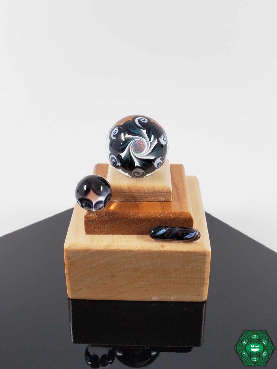 ATH Glass 20-25MM Opal Slurper Set | Premium Dabbing Accessory with Terp Valve and Encased Opal Marbles

