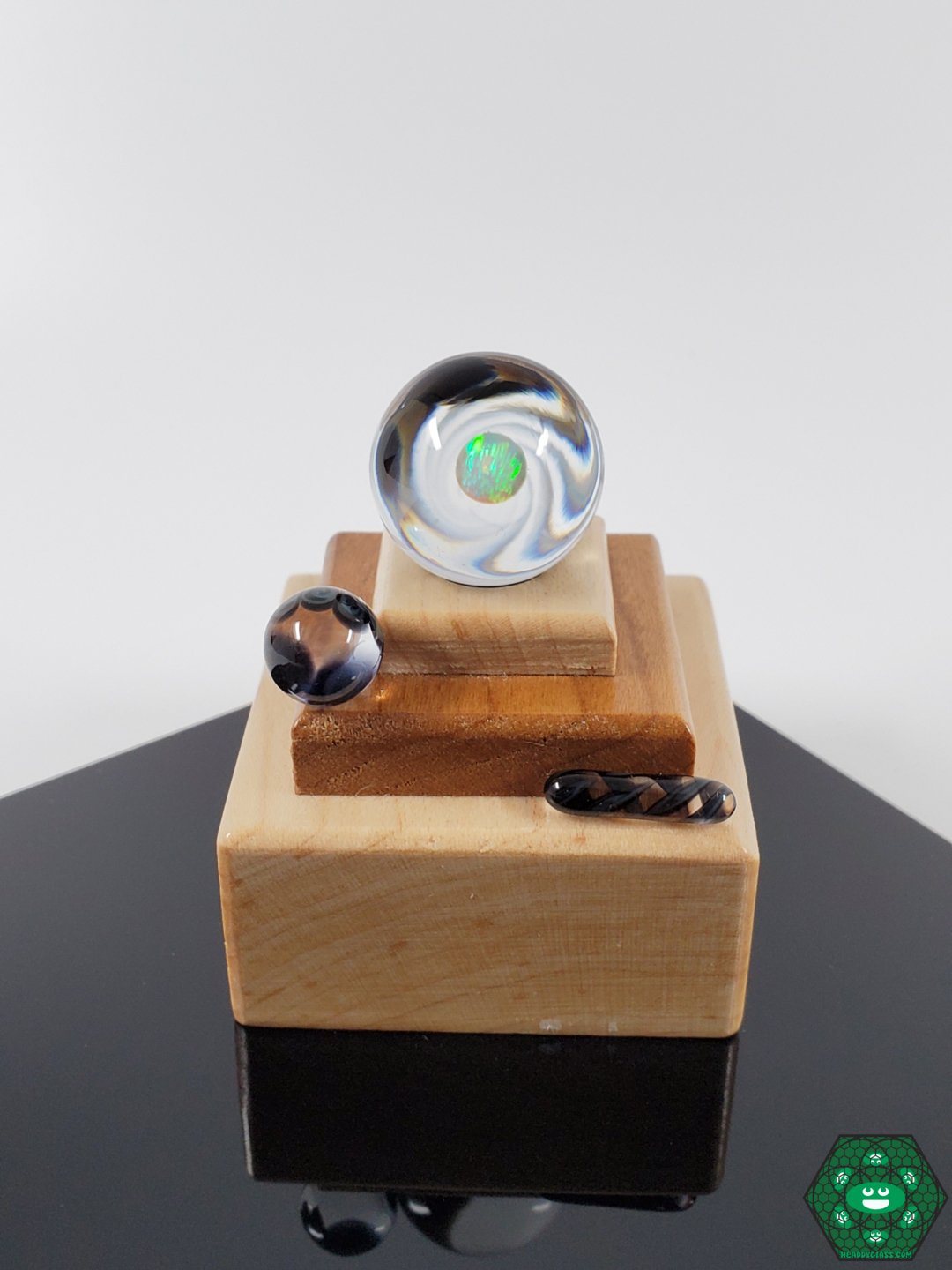 ATH Glass Opal Marble Dabbing Set | Includes Terp Valve and Terp Pill for Concentrate Dabbing Enhancement

