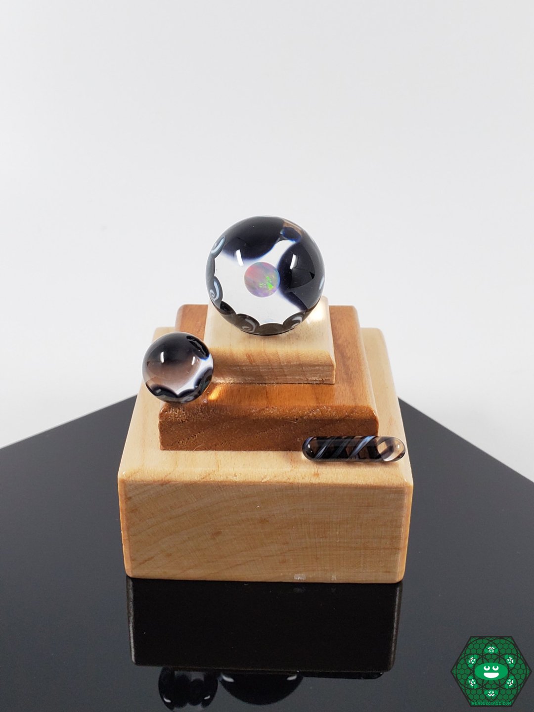 ATH Glass Premium Opal Dabbing Marble Set | Enhances Dabbing with Terp Valve, Terp Pill, and Encased Opal Design

