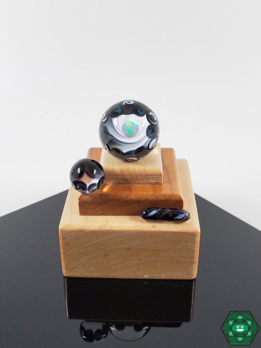 ATH Glass Premium Opal Slurper Set | Dabbing Enhancement with Stunning Opal Encased Marbles and Terp Valve

