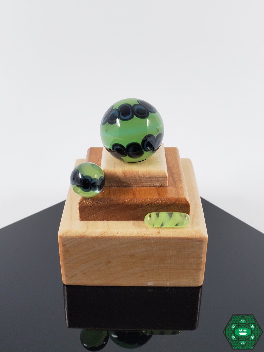 ATH Glass Twisted Slurper Set | Colorful Marble and Terp Valve for Quartz Bangers, Perfect for Flavorful Dabs

