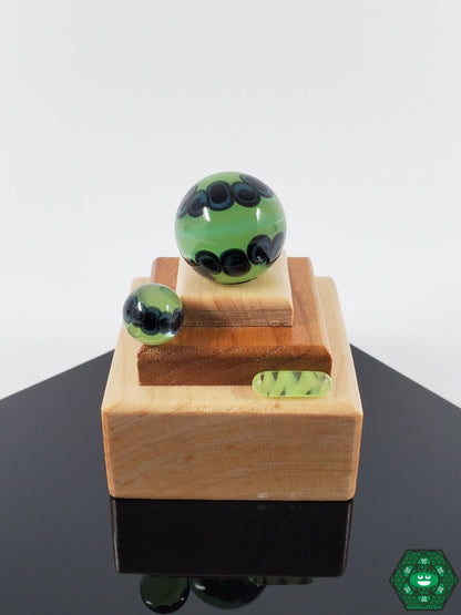 ATH Glass Twisted Slurper Set | Colorful Marble and Terp Valve for Quartz Bangers, Perfect for Flavorful Dabs

