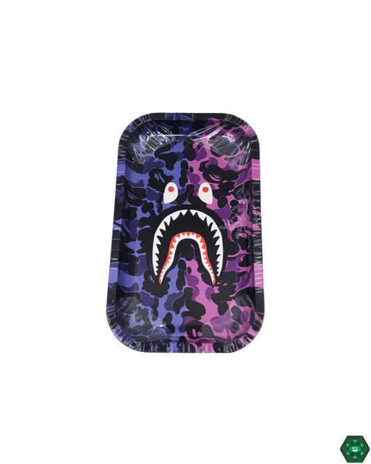  Bape Rolling Tray, medium size, durable and stylish, featuring a unique Bape design, providing a spacious surface for organizing rolling supplies, made from durable, easy-to-clean materials, compact size perfect for portability, adds a stylish touch to any setup.