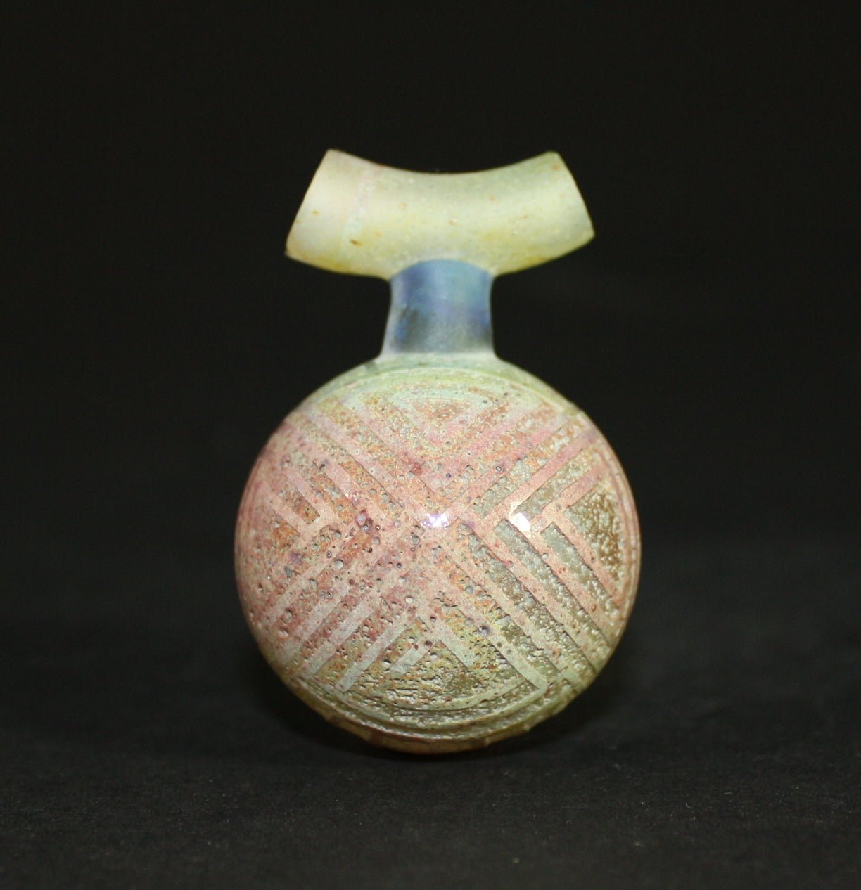 Bearclaw Space Key Pendant - A futuristic glass art pendant for collectors and space enthusiasts.
