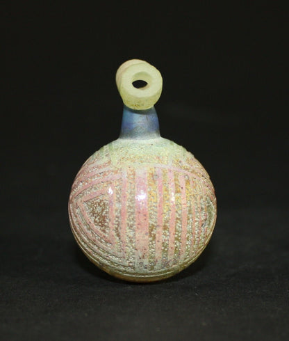 Bearclaw Space Key Pendant - Unique glass art accessory with a futuristic design.