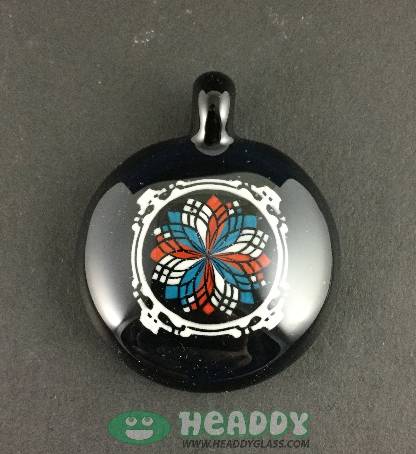 Bo Howe Micro Quad Pendant | Miniature Glass Art Pendant with Intricate Design, Perfect for Collectors

