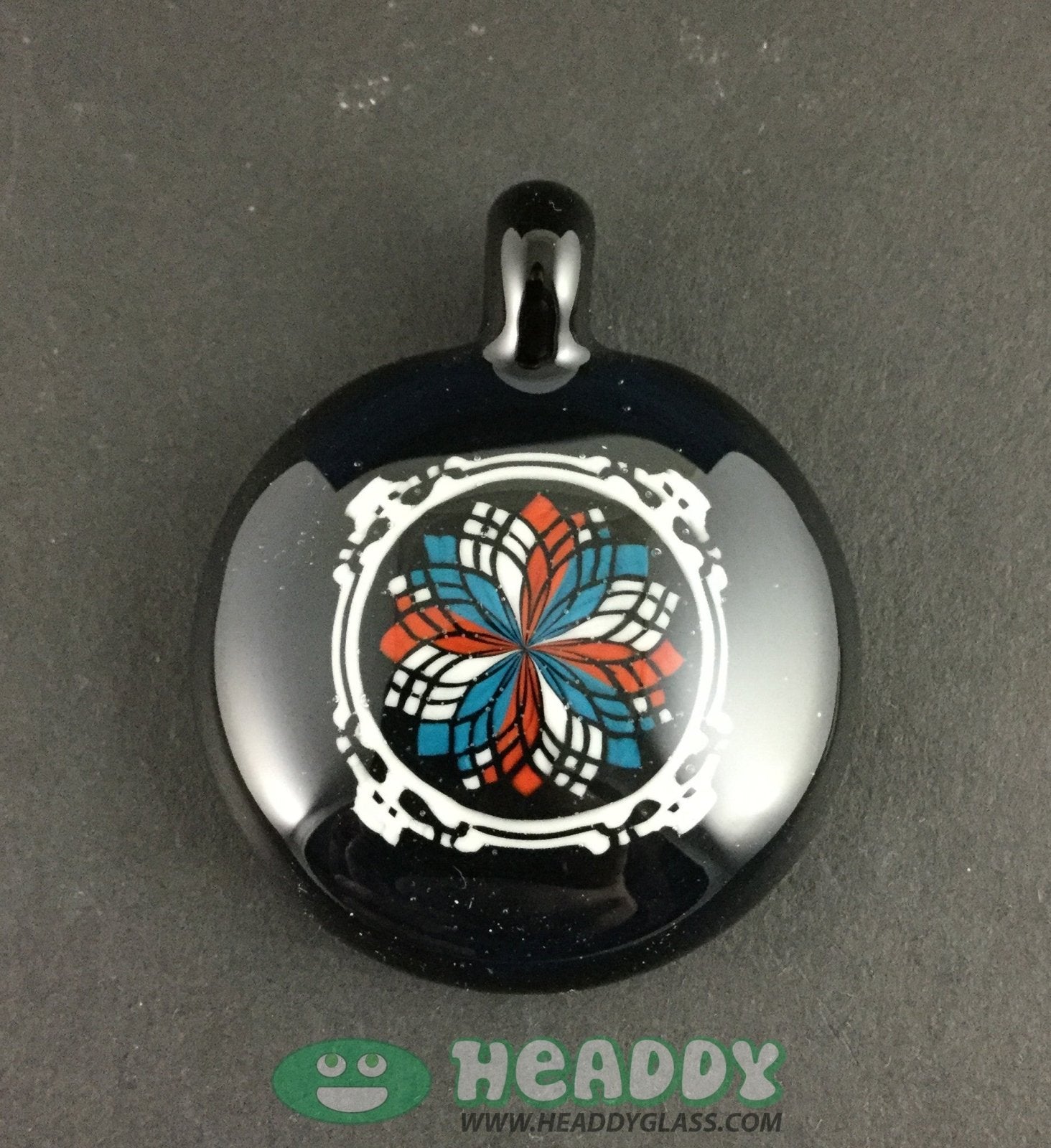 Bo Howe Micro Quad Pendant | Miniature Glass Art Pendant with Intricate Design, Perfect for Collectors

