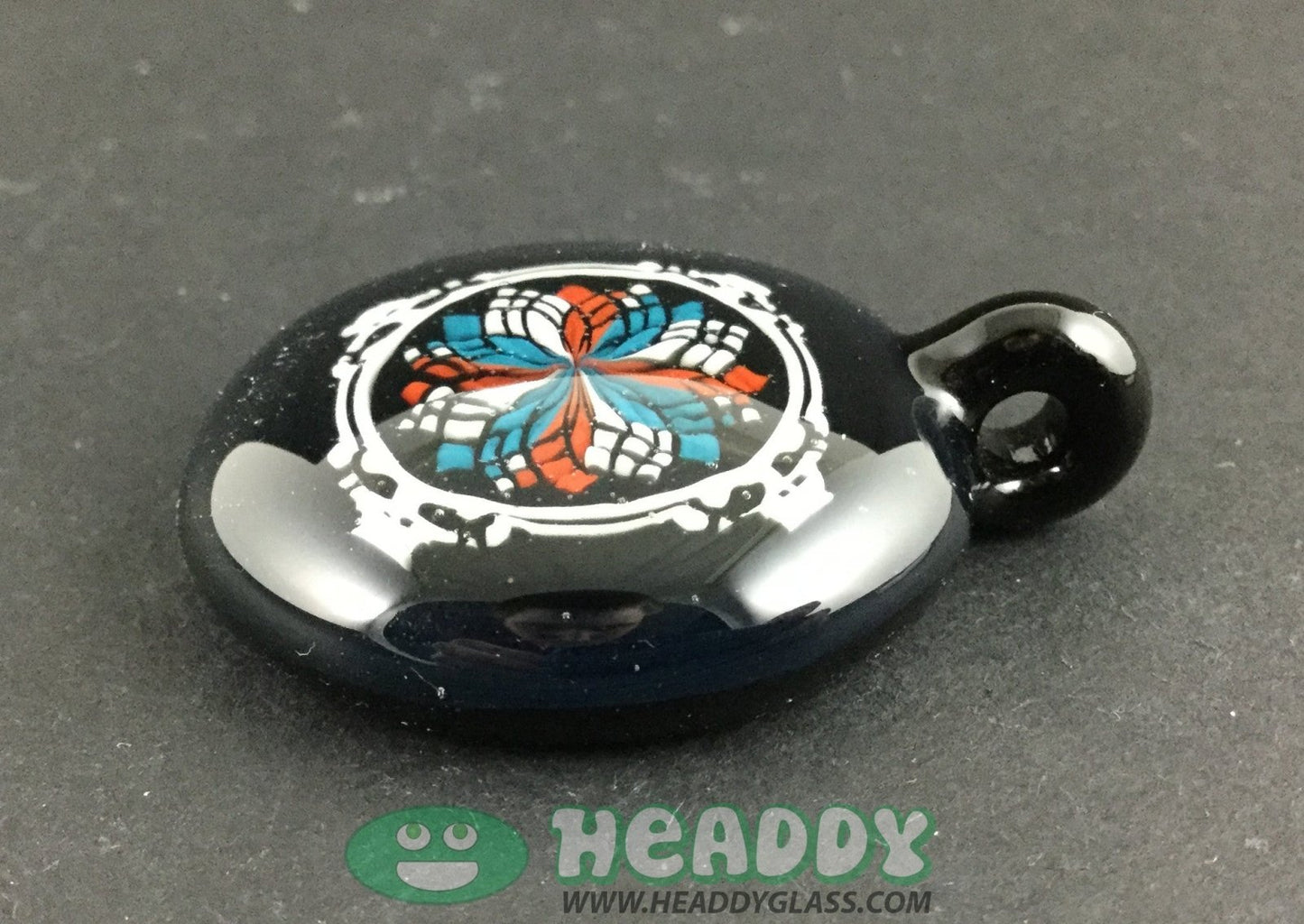 Bo Howe Micro Quad Pendant | Unique Miniature Glass Art Pendant, Ideal for Collectors and Art Enthusiasts

