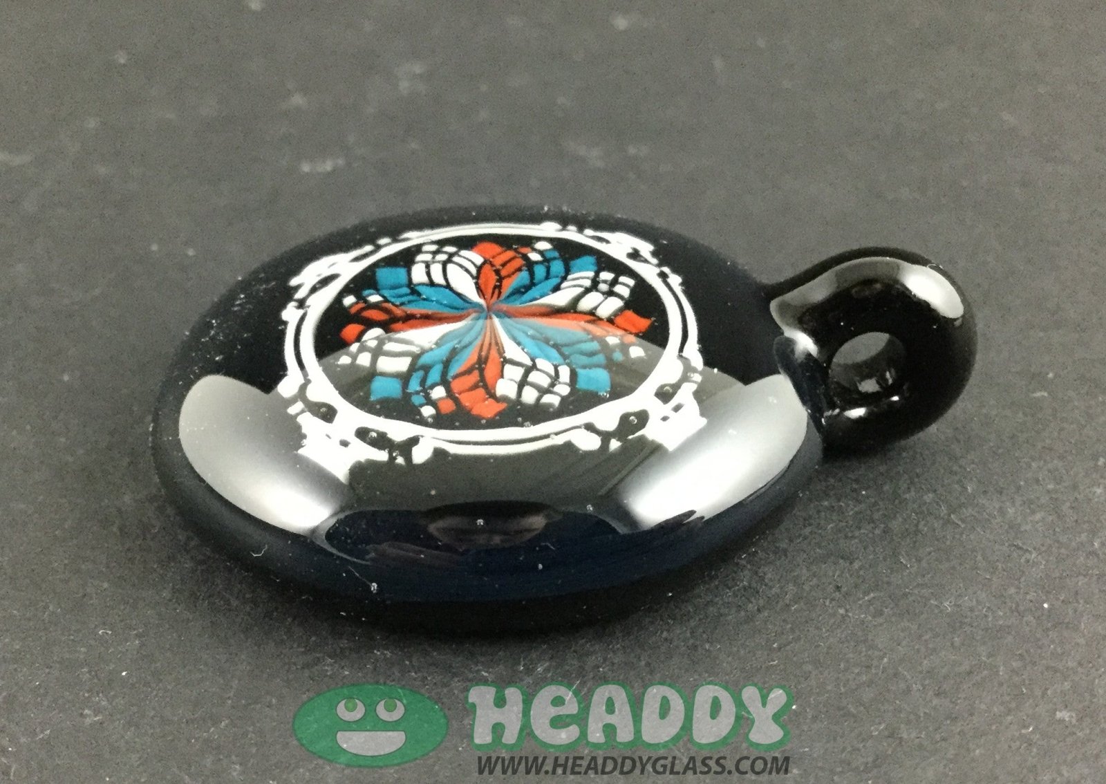 Bo Howe Micro Quad Pendant | Unique Miniature Glass Art Pendant, Ideal for Collectors and Art Enthusiasts

