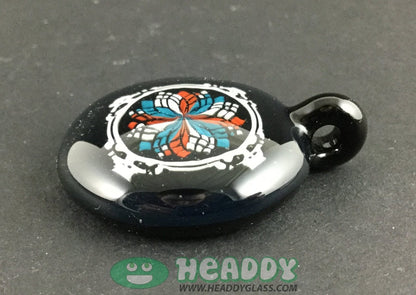 Bo Howe Micro Quad Pendant | Unique Miniature Glass Art Pendant, Ideal for Collectors and Art Enthusiasts

