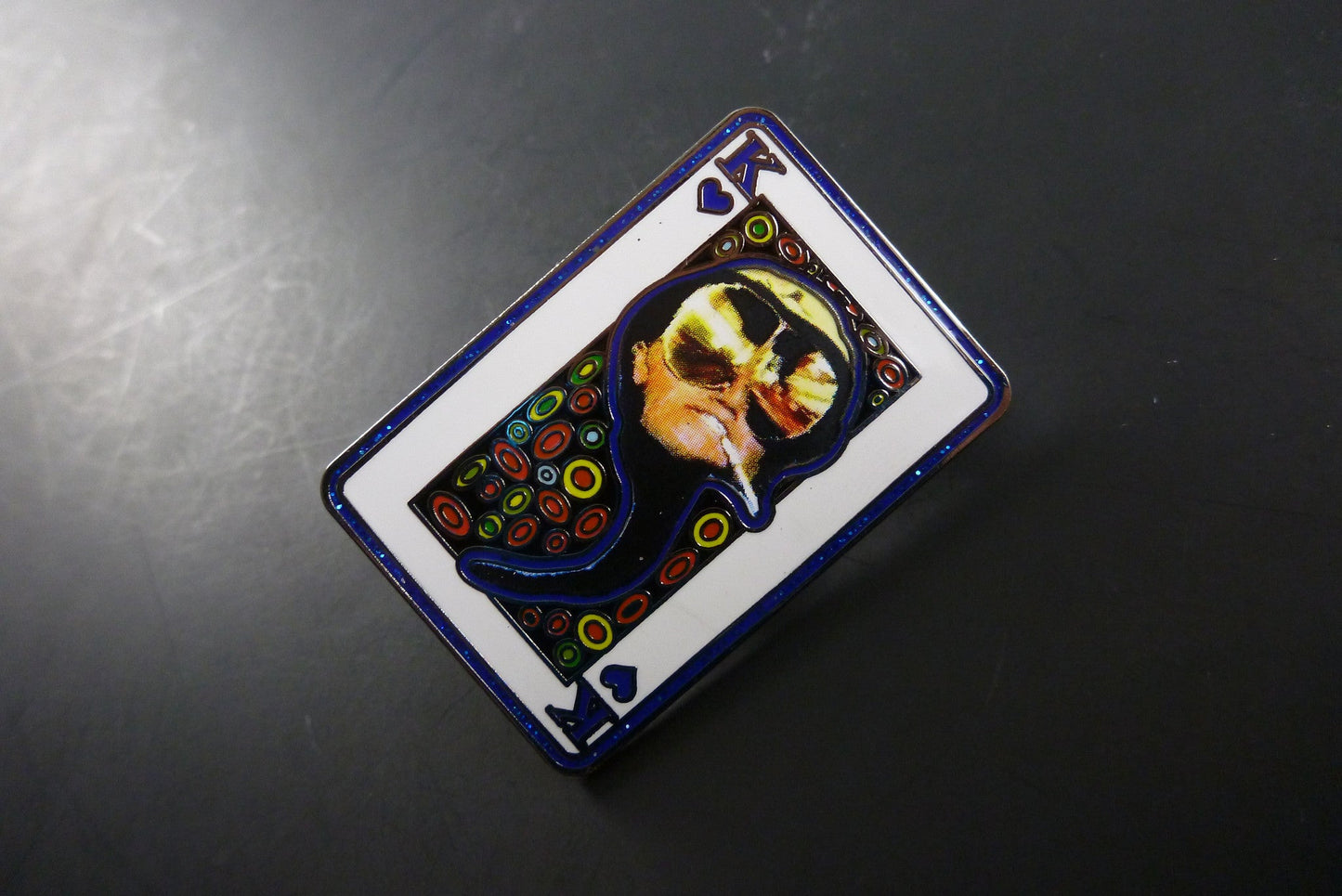 Bold King of Vegas Casino-Themed Enamel Pin | Retro Vegas-Inspired Design with High-Quality Enamel Build for Jackets, Hats, and Bags

