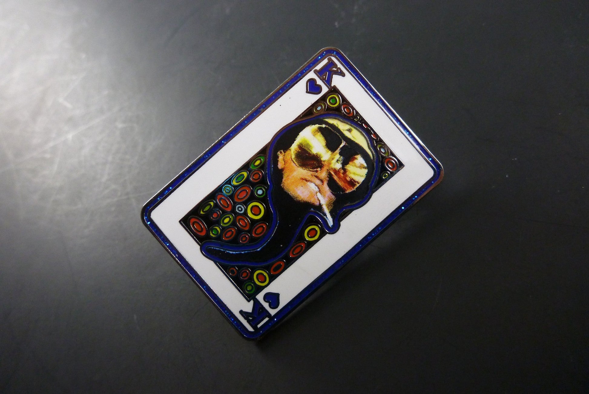 Bold King of Vegas Casino-Themed Enamel Pin | Retro Vegas-Inspired Design with High-Quality Enamel Build for Jackets, Hats, and Bags

