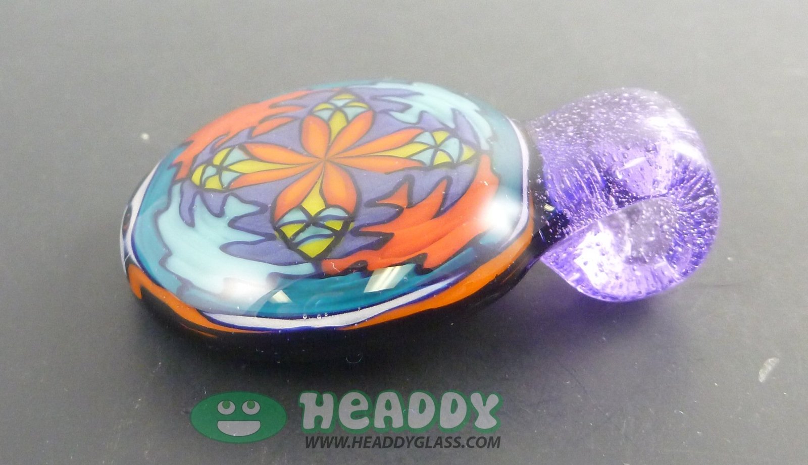  Brian Jacobson Handmade Glass Pendant #2, a luxurious glass art jewelry piece for collectors.