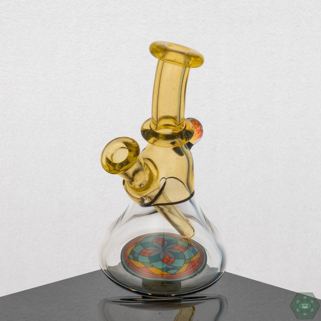 8-inch Brian Jacobson Mini Glass Tube in stunning plasma colorway, crafted with a 10mm female joint.