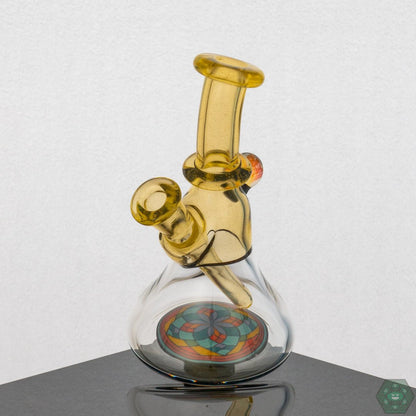 8-inch Brian Jacobson Mini Glass Tube in stunning plasma colorway, crafted with a 10mm female joint.