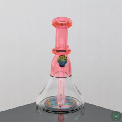 Brian Jacobson Mini Tube, a handcrafted glass smoking piece with a plasma colorway and 10mm female joint.