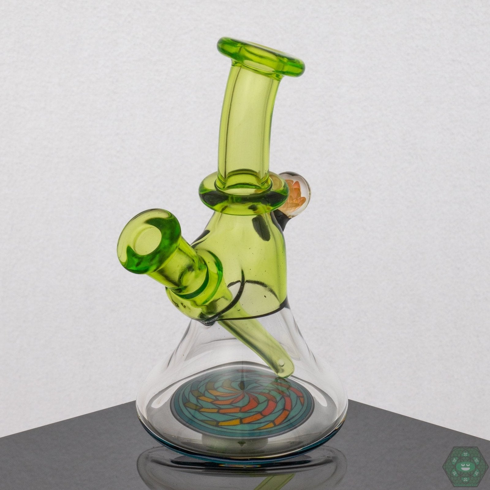 Brian Jacobson Mini Tube in vibrant Haterade glass, a high-quality smoking piece with sleek design.
