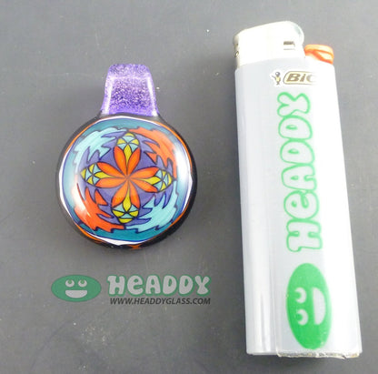 Brian Jacobson Pendant #2, a handmade glass jewelry collectible with a stunning artistic touch.