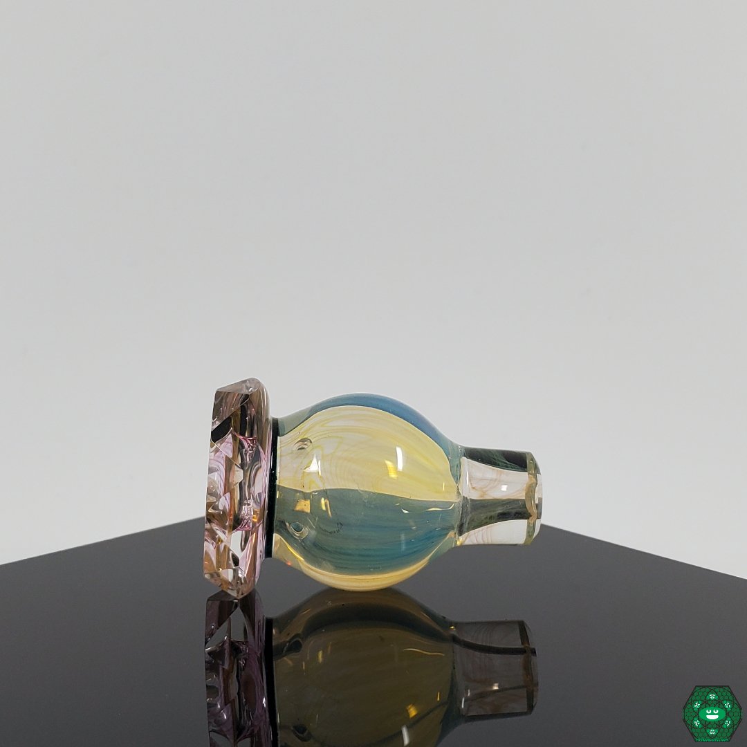  Brick Glass Bubble Cap, compatible with quartz bangers for smooth, controlled vaporization.