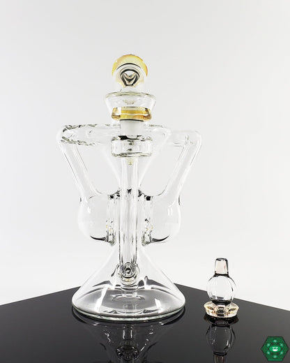 Brick Glass Clear Internal Recycler #3, a sleek dabbing rig with efficient airflow and smooth pulls.