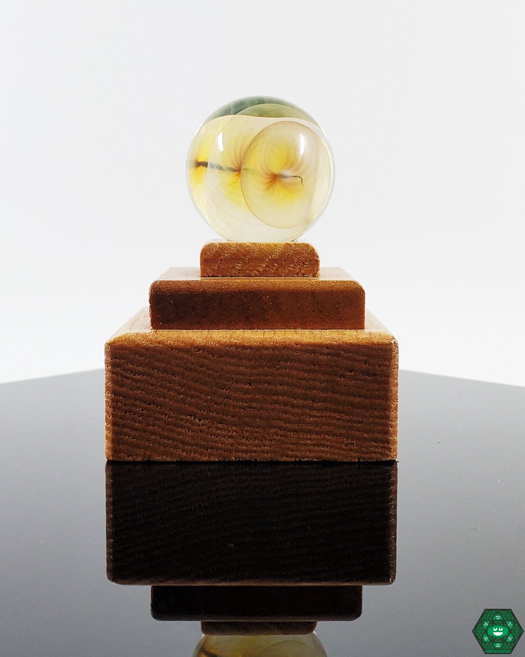 Brick Glass Fumed Marbles, vibrant handcrafted glass accessories with stunning color shifts.