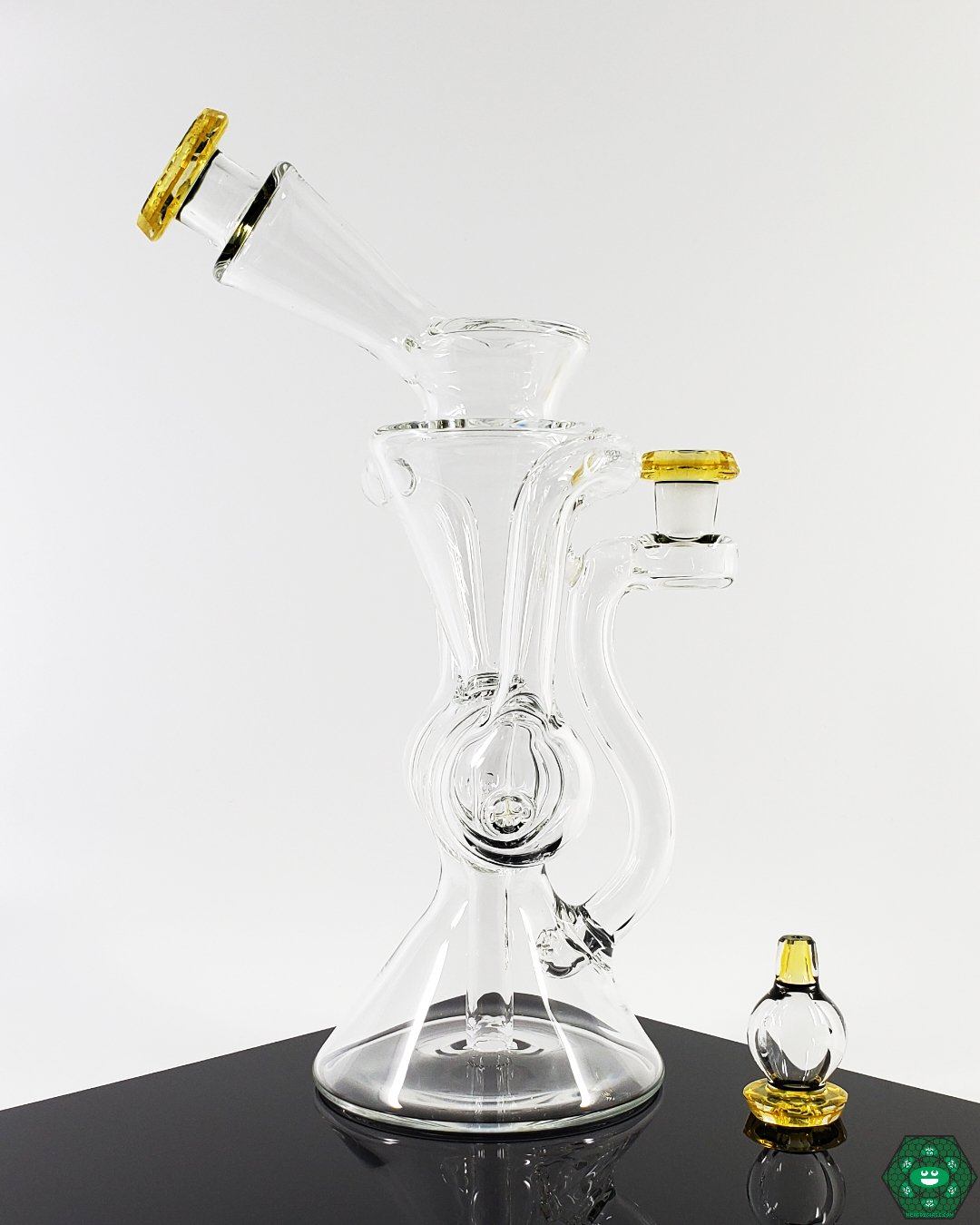 Brick Glass Internal Recycler #1, a functional dab rig with an internal recycling system for clean airflow.