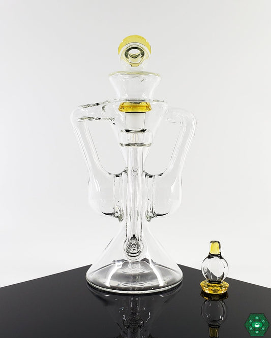 Brick Glass Internal Recycler #1 with a single drain system, designed for smooth and efficient dabbing.