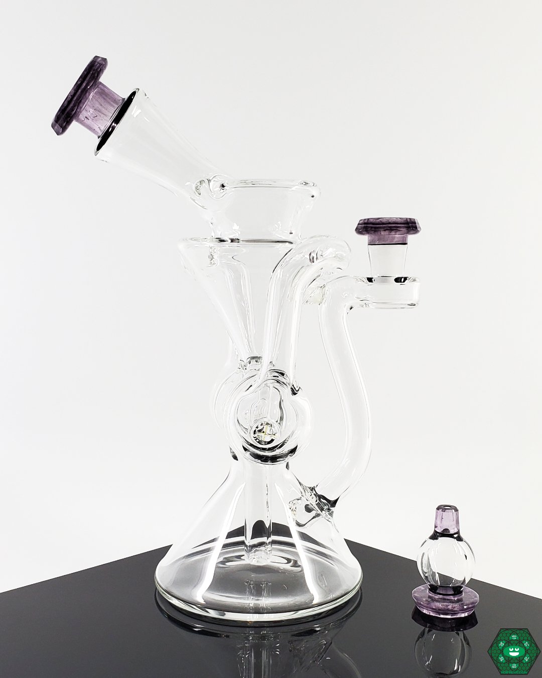  Brick Glass Internal Recycler #2 with a single drain design, ensuring efficient vapor circulation.