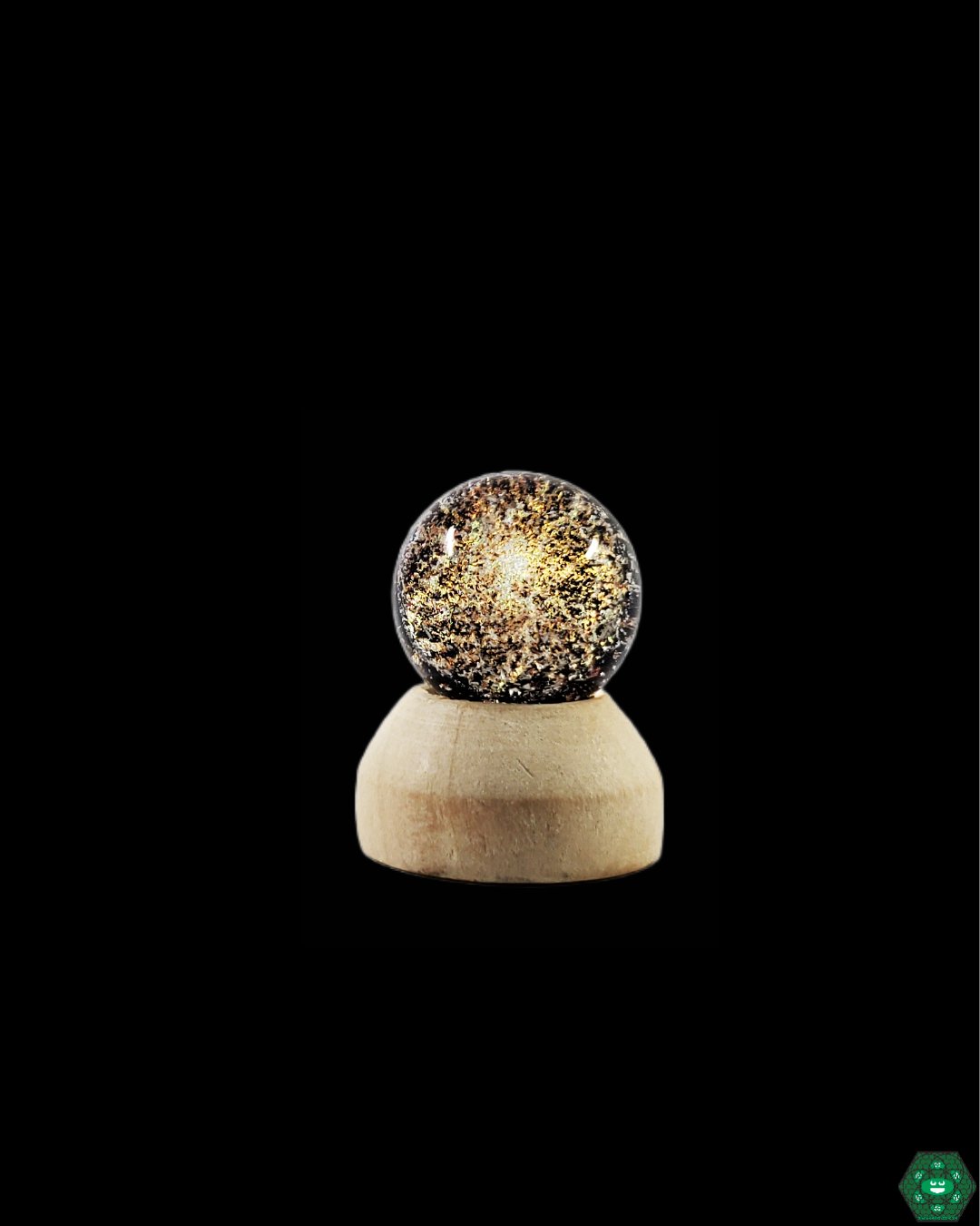 BSG 22mm Dichro Marbles, a collectible glass art piece with mesmerizing dichroic accents for vibrant color changes.