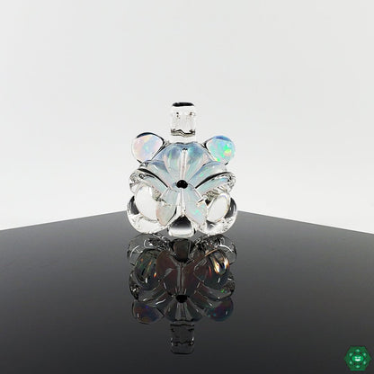 Casto Glass 20mm Opal Pendants: Stunning opal glass jewelry showcasing vibrant color play, perfect for necklaces and accessories.