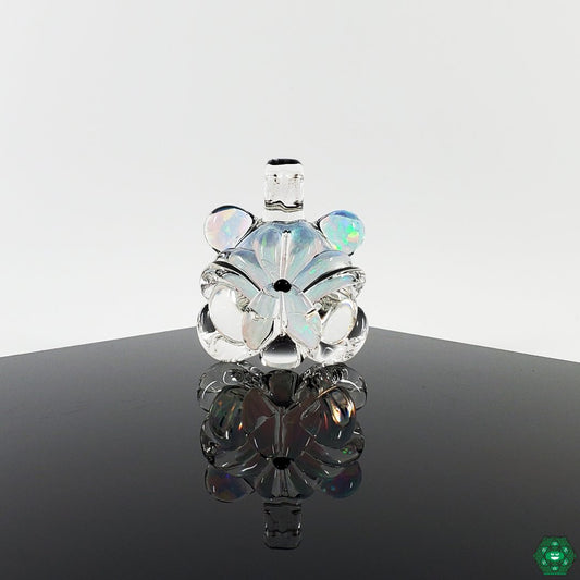 Casto Glass 20mm Opal Pendants: Stunning opal glass jewelry showcasing vibrant color play, perfect for necklaces and accessories.