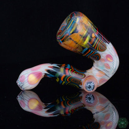 Chunk Glass Mini Sherlock – Compact 3.25-inch glass pipe designed for smooth hits and consistent airflow.
