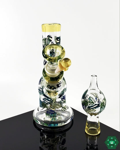 Chunk Glass Mini Tube UV – Glowing vibrant colors under UV light, compact design perfect for collectors and enthusiasts.