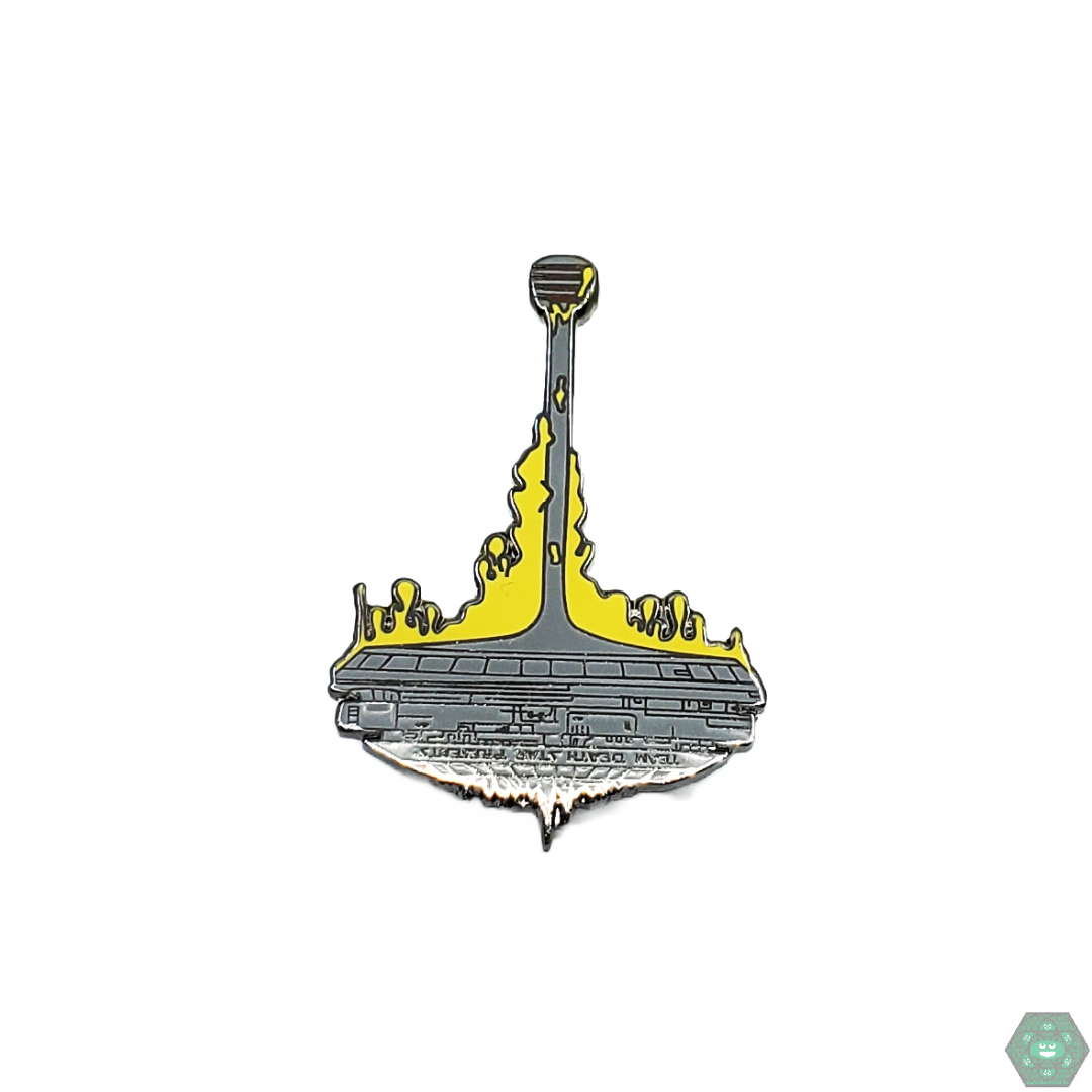 Cloud City Pin, featuring a unique and imaginative design, perfect for art lovers and collectors to add to hats, jackets, or creative accessories.