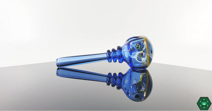 Colorful Glass Pipe with Wig Wag Design by Kyle White, a vibrant addition to any smoker's collection.