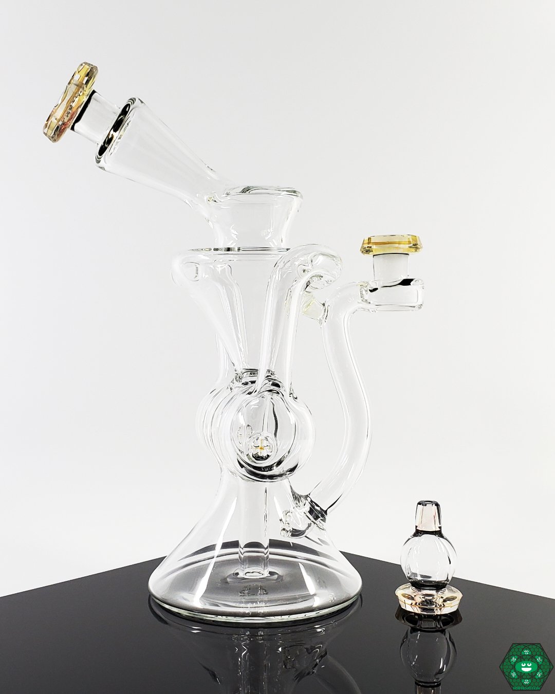  Brick Glass Internal Recycler #3, a high-performance dab rig with an advanced recycling system.