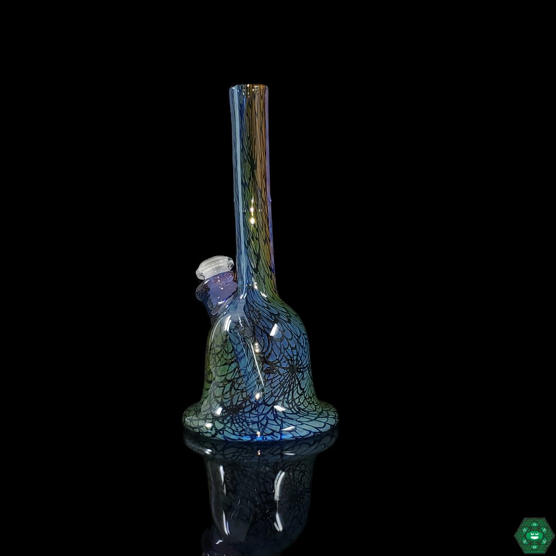 Compact Heady Glass Rig: The Hefe Glass Fumed Mini Tube delivers smooth hits and a striking visual appeal with its color-shifting fumed finish in a portable and lightweight design.