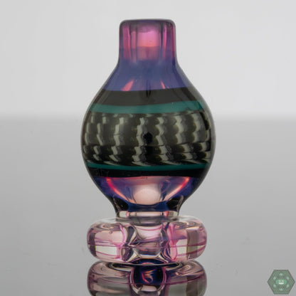 Conversion Glass Bubble Caps, designed for effective airflow control and enhanced flavor, featuring a simple design for smooth vapor control and a perfect fit for 25mm quartz nails.