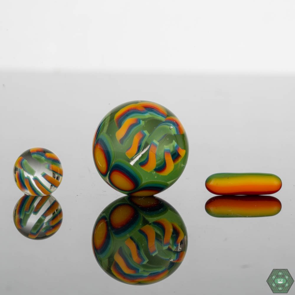 Crowman Crothers Dotstack Slurper Sets – Durable dabbing tools designed to enhance dab rig performance with colorful, intricate designs.