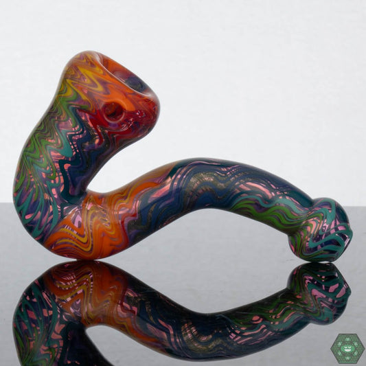 Crowman Crothers Rewig Sherlock Pipe – Artisanal glass pipe featuring a unique, classic design with modern art details for elegance.