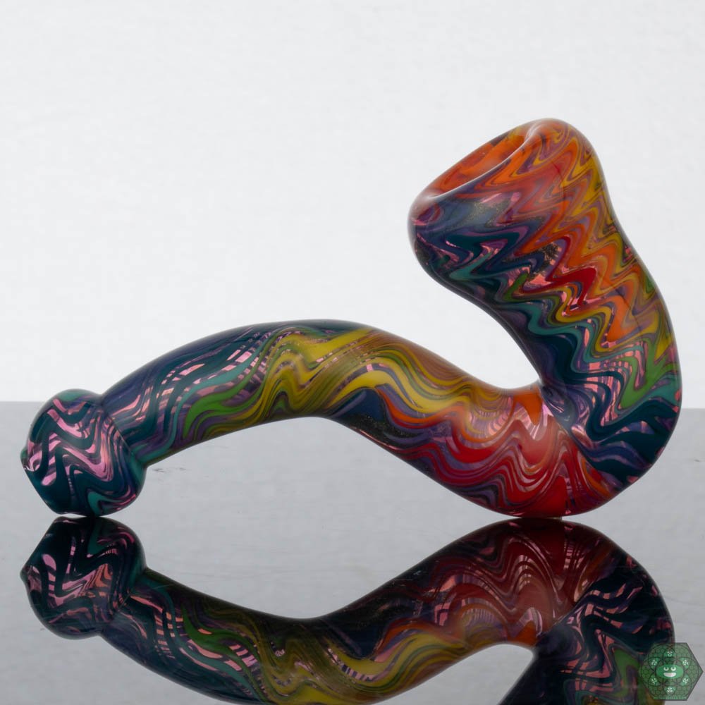Crowman Crothers Rewig Sherlock Pipe – Functional Sherlock pipe with intricate modern art details, perfect for collectors.