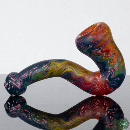 Crowman Crothers Rewig Sherlock Pipe – Functional Sherlock pipe with intricate modern art details, perfect for collectors.